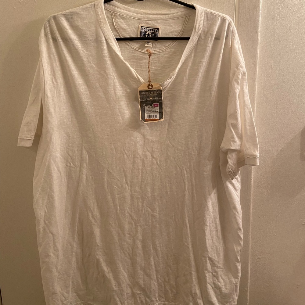 Converse One Star XL Short Sleeve White Tee